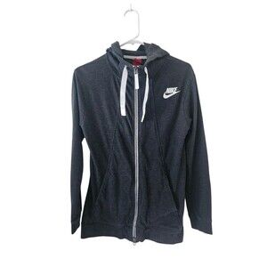 Nike dark grey zip up hoodie